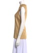 St. John Mock Neck Sleeveless Top