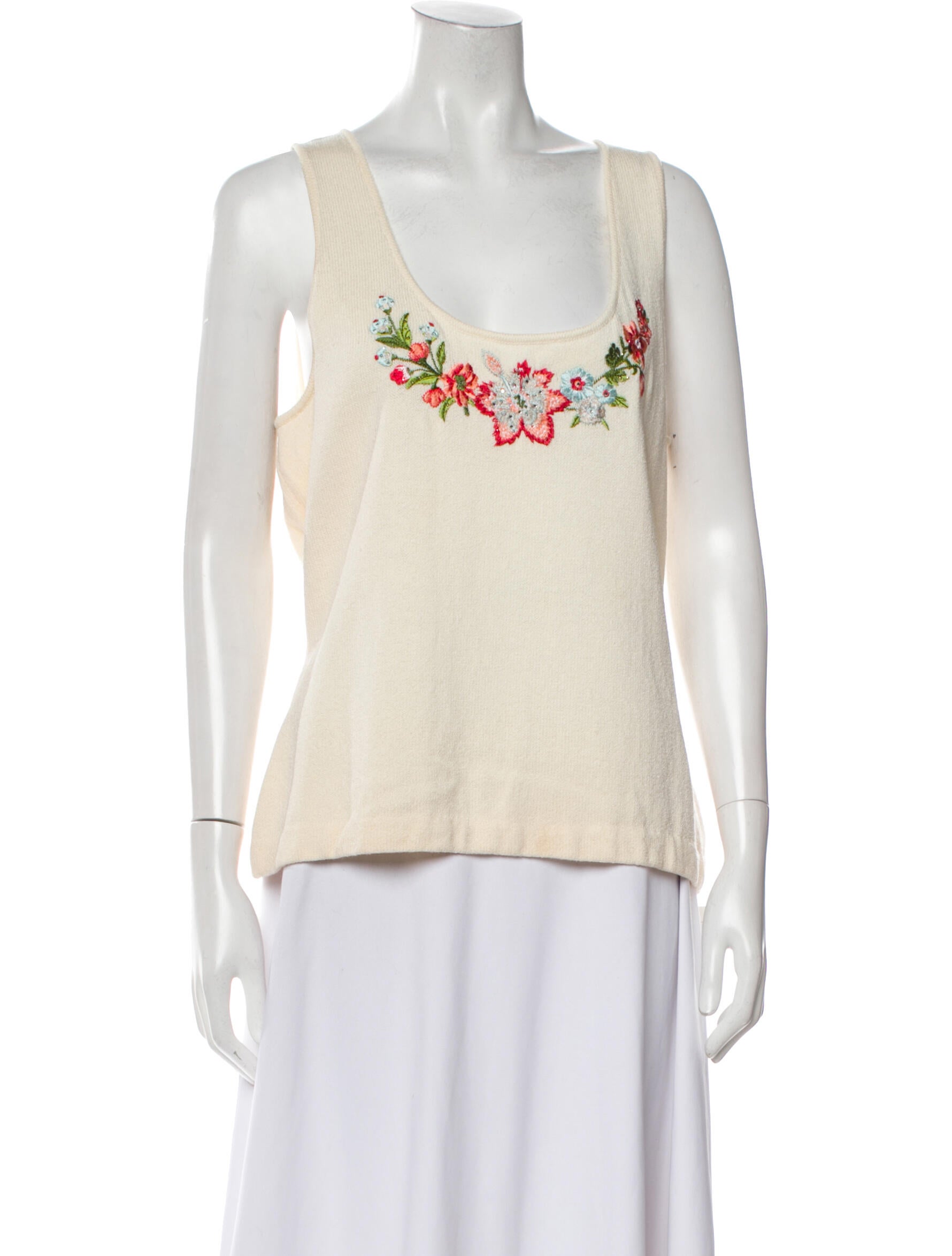 St. John Wool Scoop Neck Top