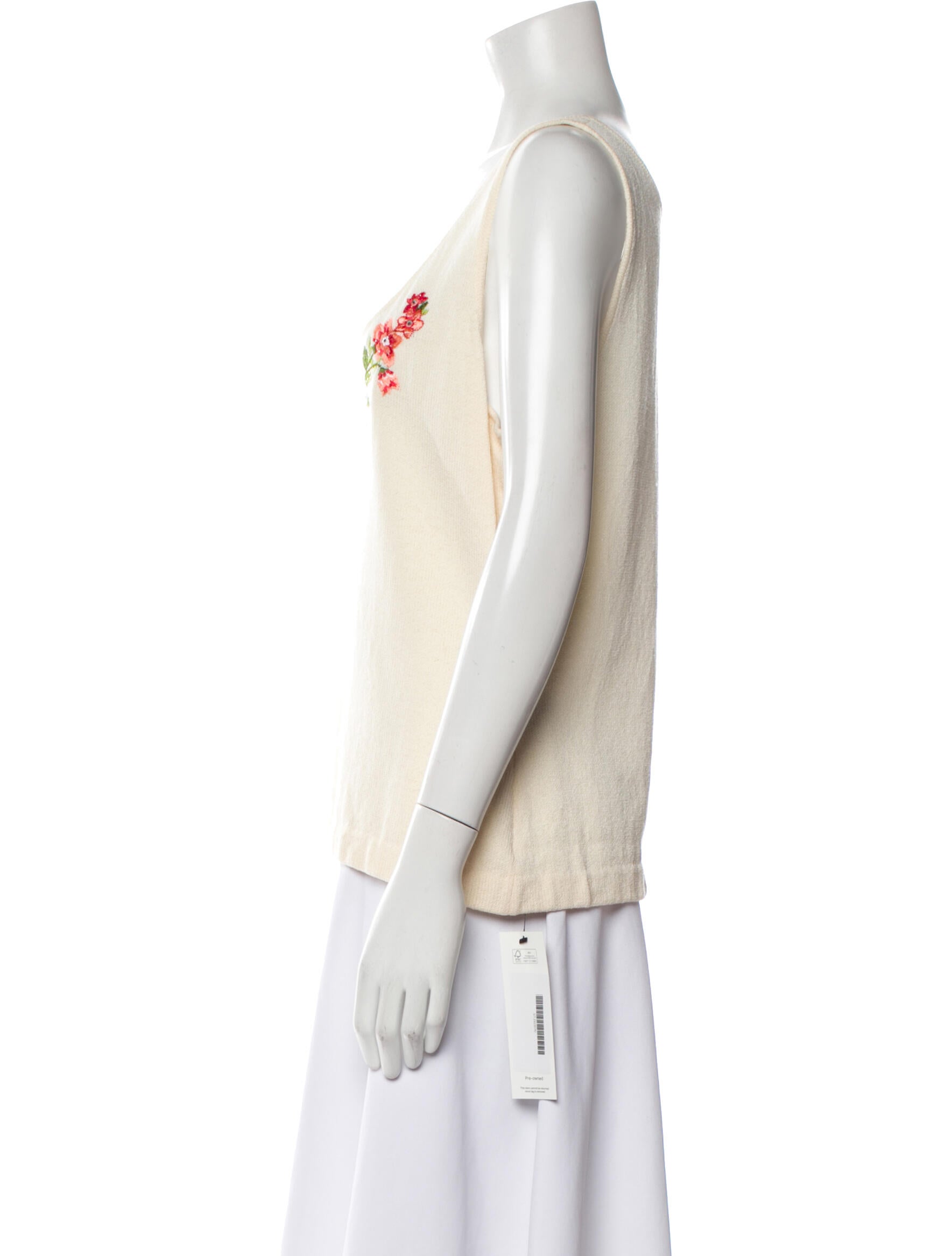 St. John Wool Scoop Neck Top