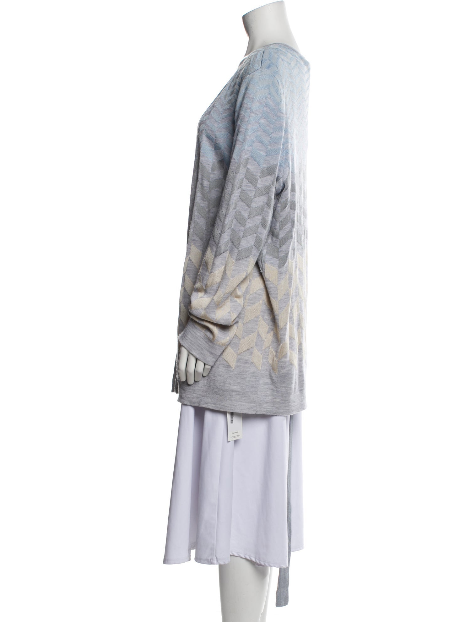 St. John Printed Scoop Neck Sweatshirt