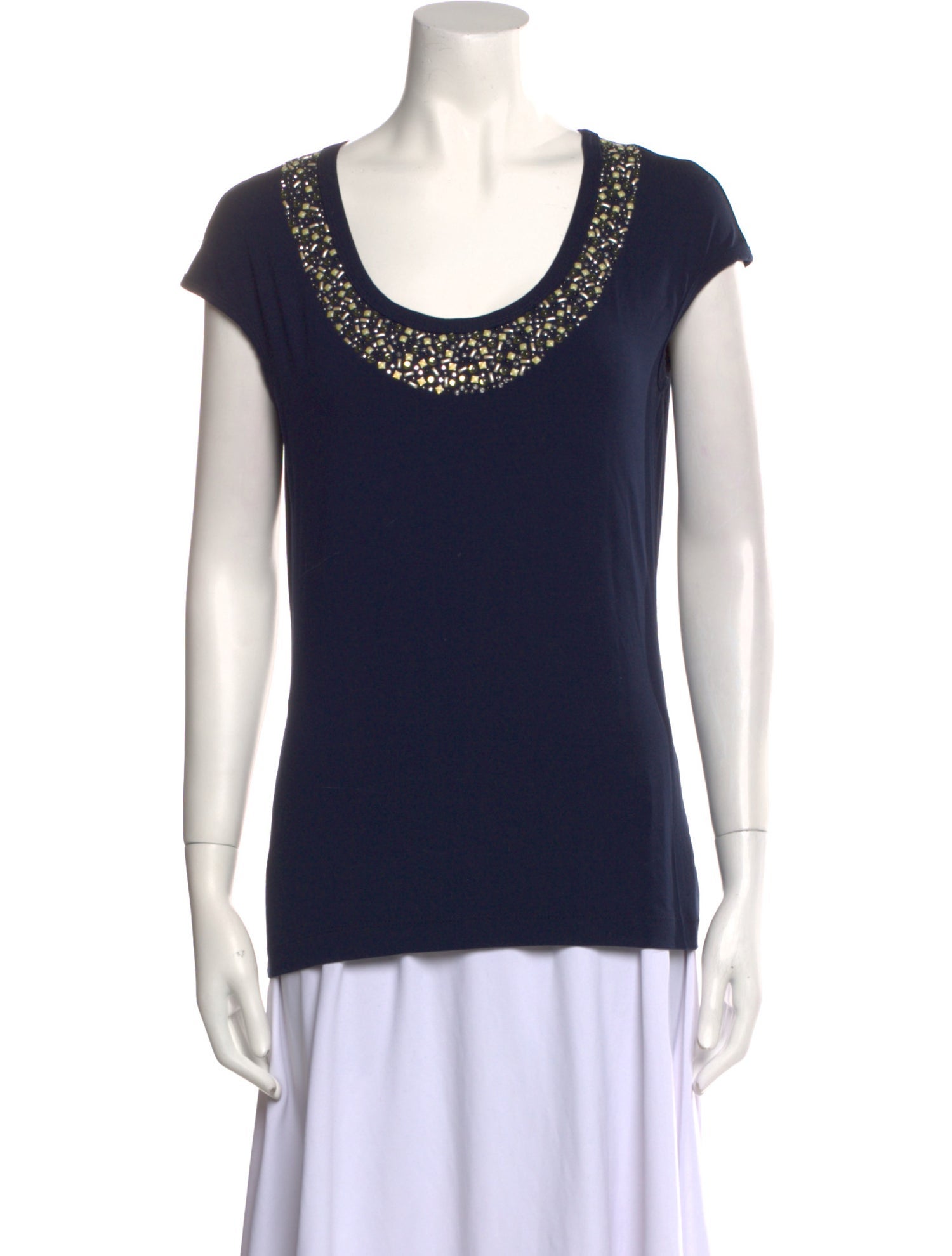 St. John Scoop Neck Short Sleeve T-Shirt