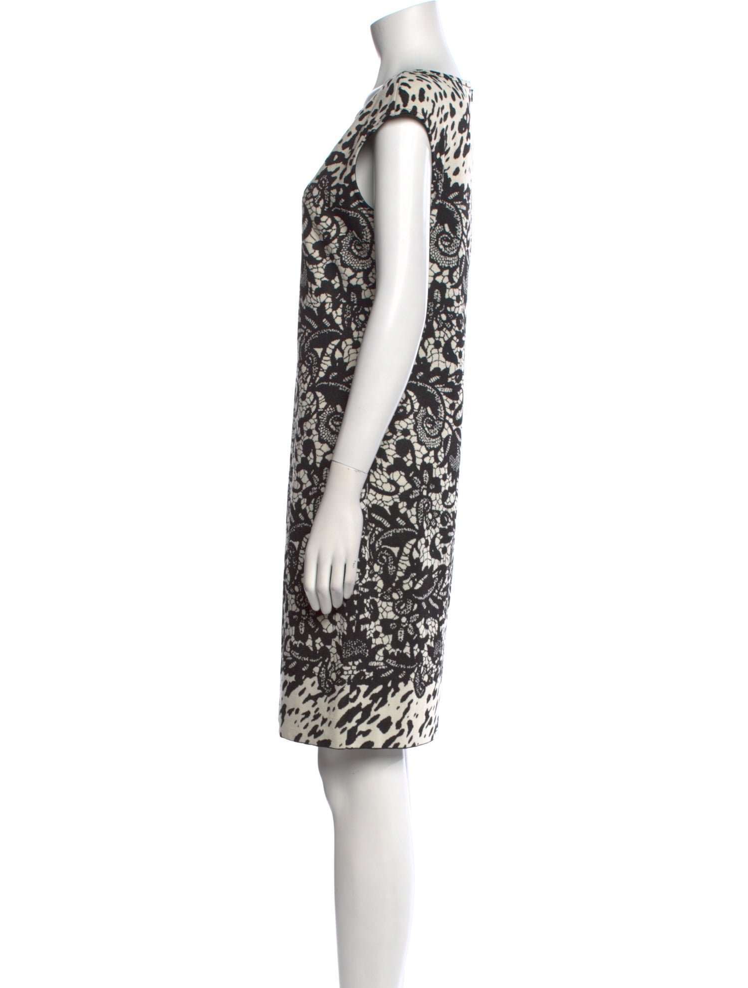 St. John Lace Pattern Knee-Length Dress