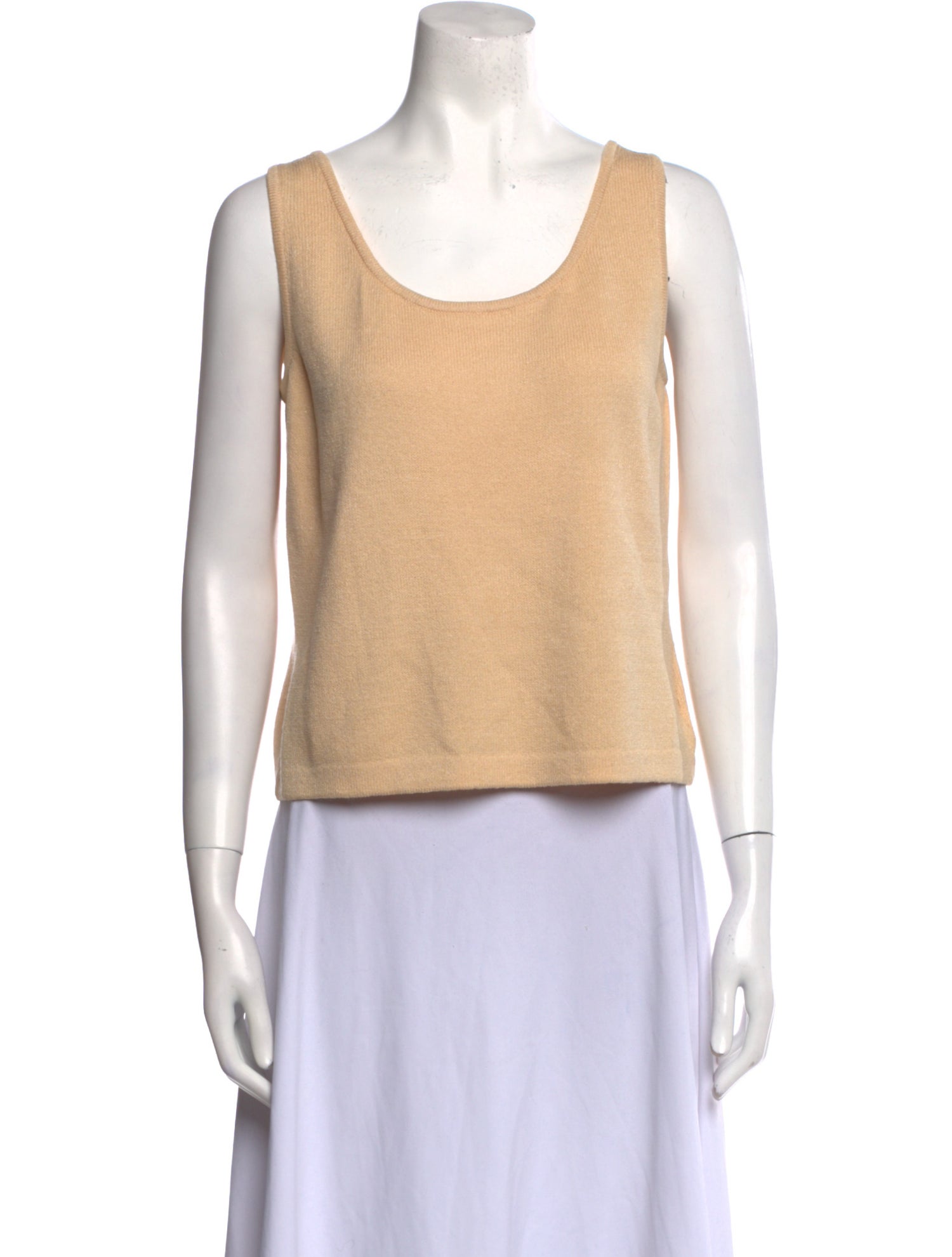 St. John Scoop Neck Sleeveless Top
