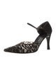 St. John Floral Print Crystal Embellishments D'Orsay Pumps