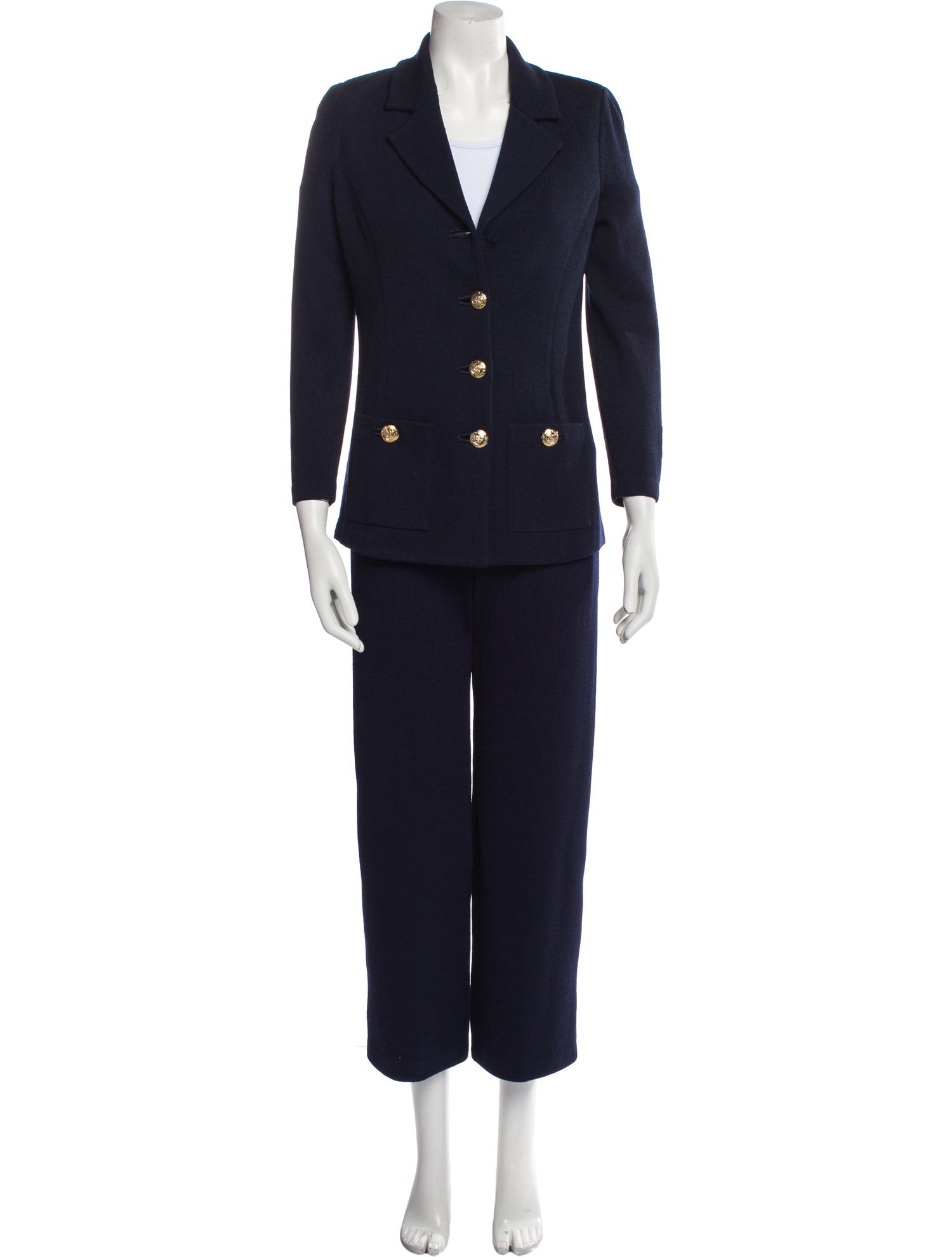 St. John Crystal Embellishments Pantsuit