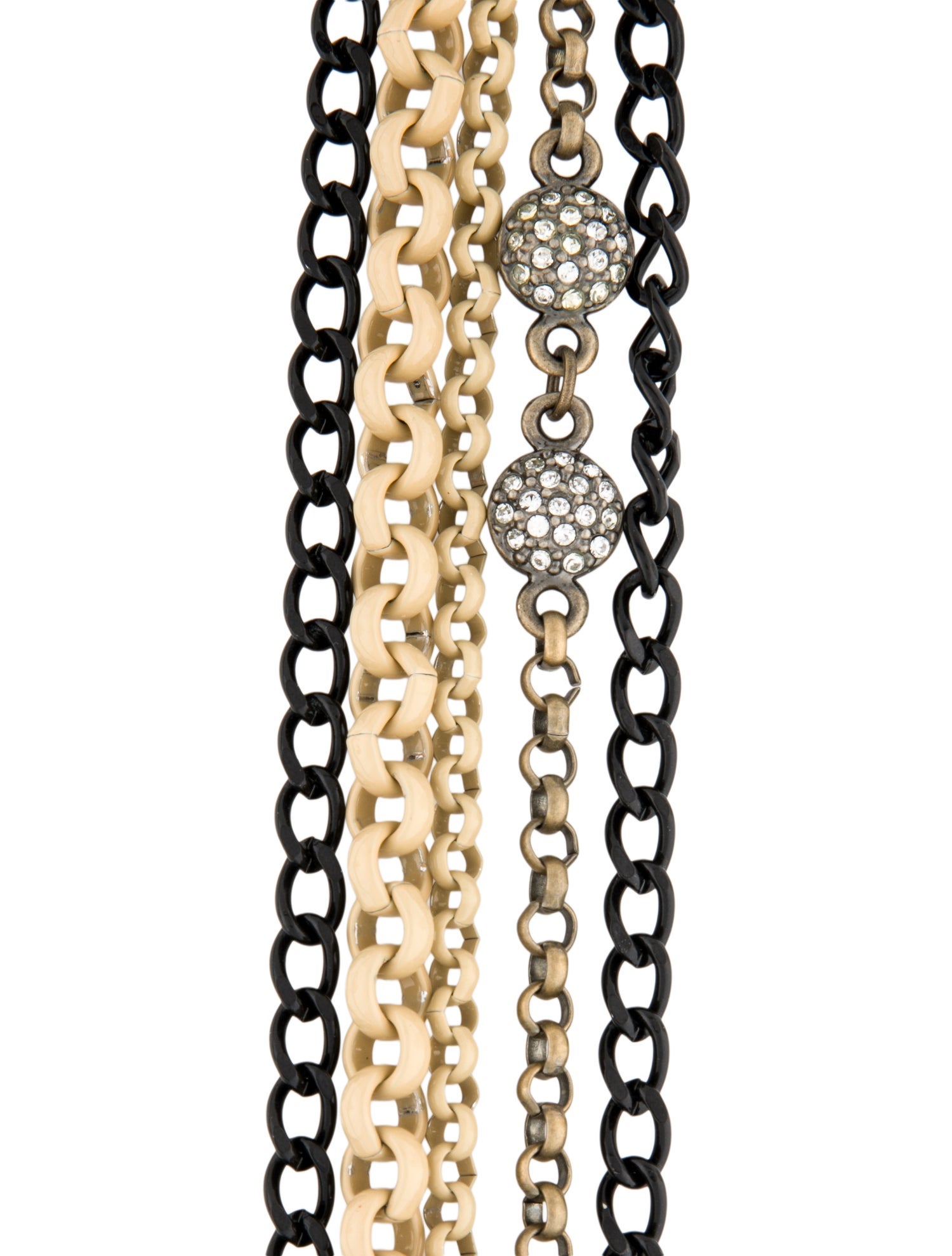 St. John Crystal & Enamel Multistrand Necklace