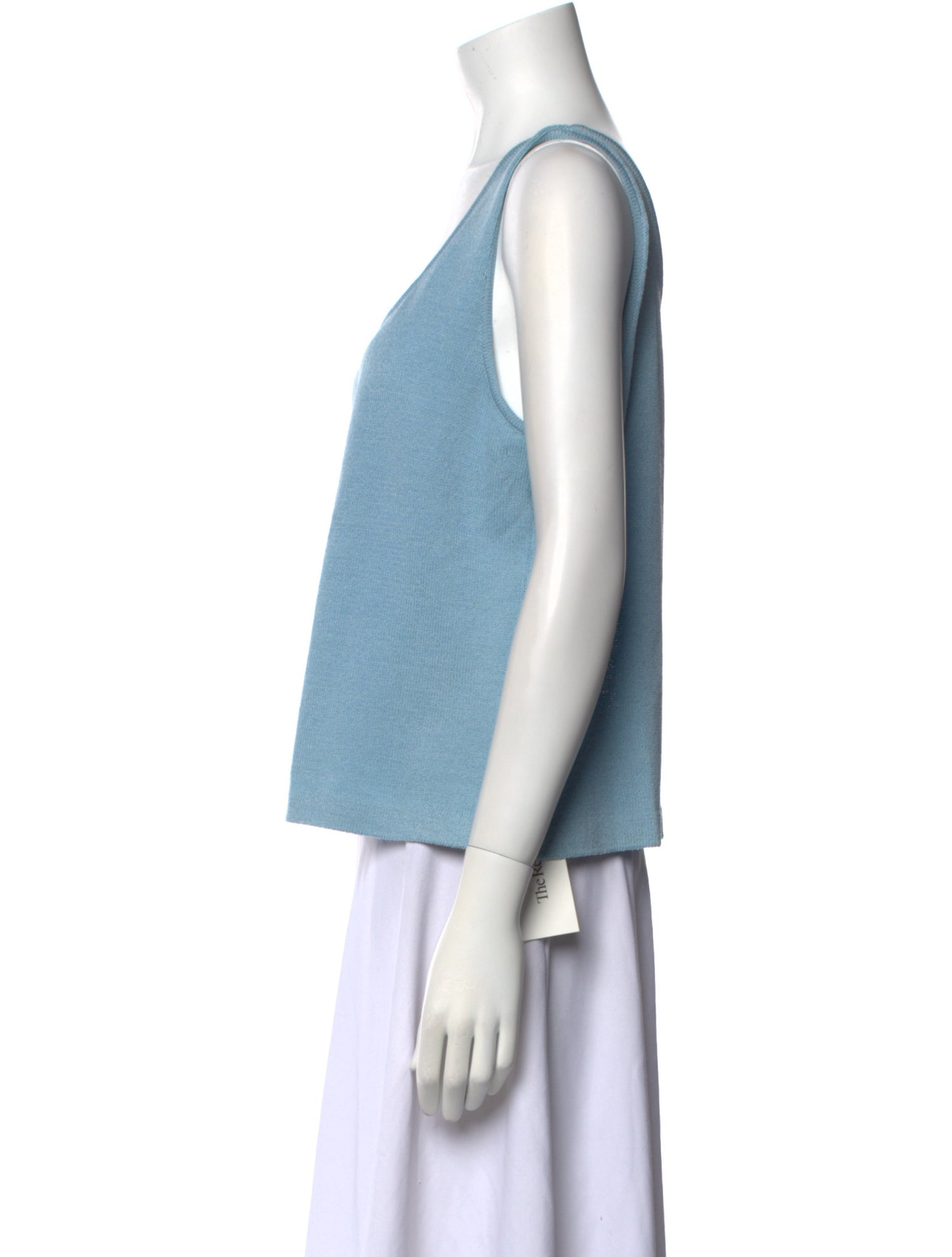 St. John Scoop Neck Sleeveless Top
