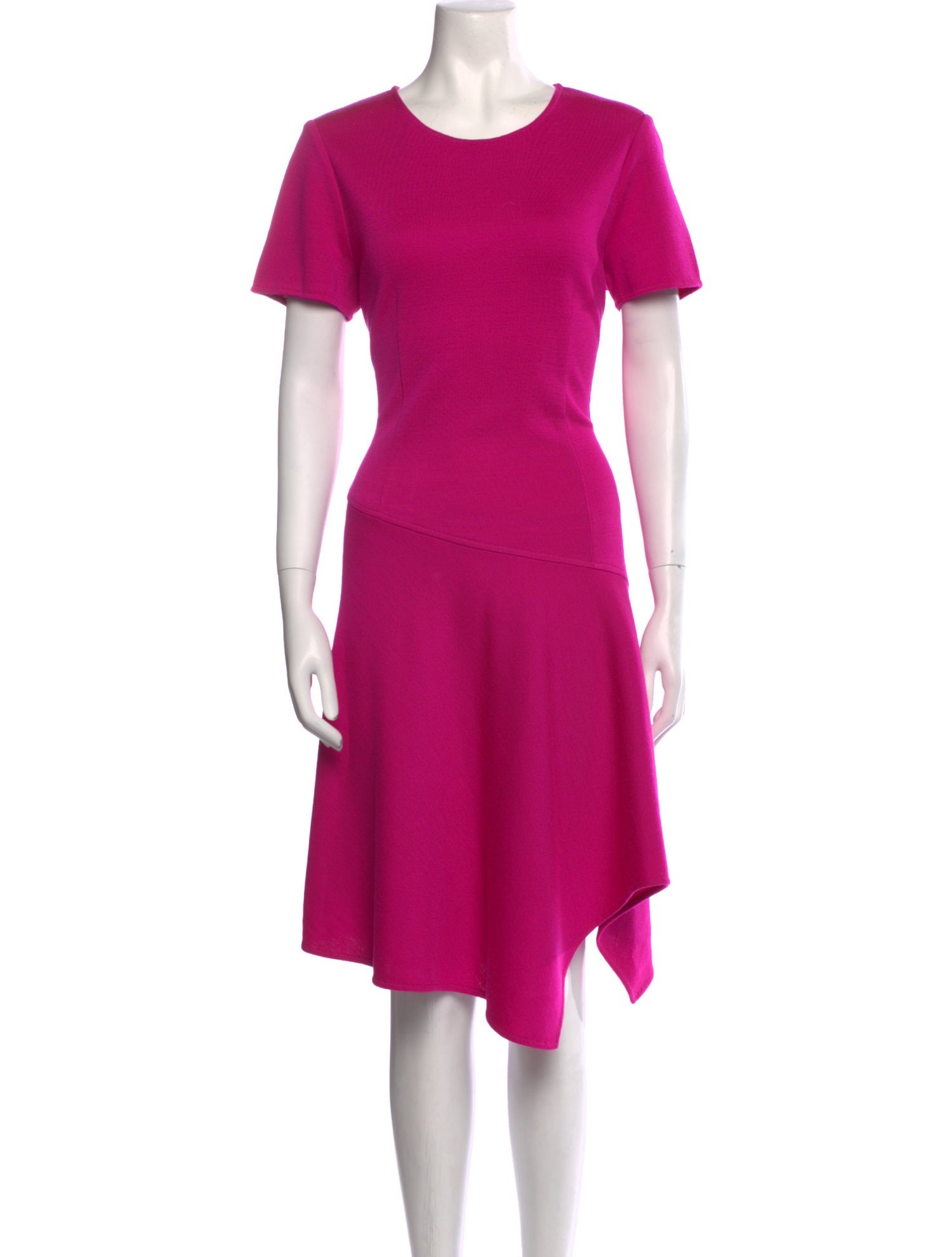 St. John Crew Neck Midi Length Dress