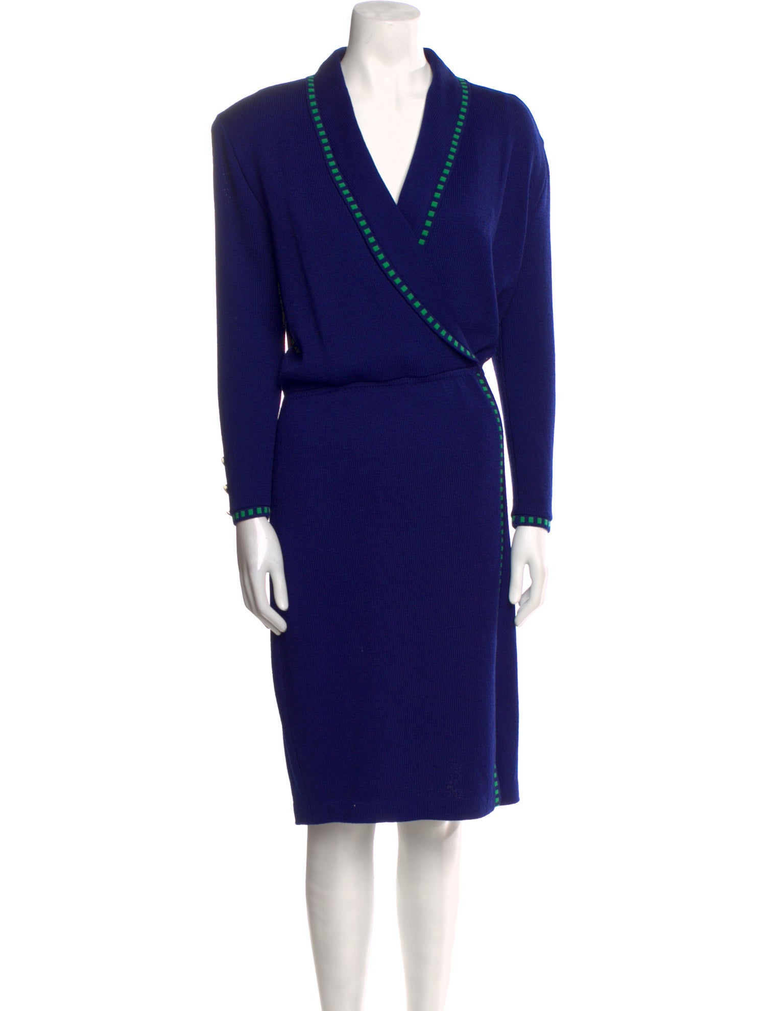 St. John V-Neck Knee-Length Dress