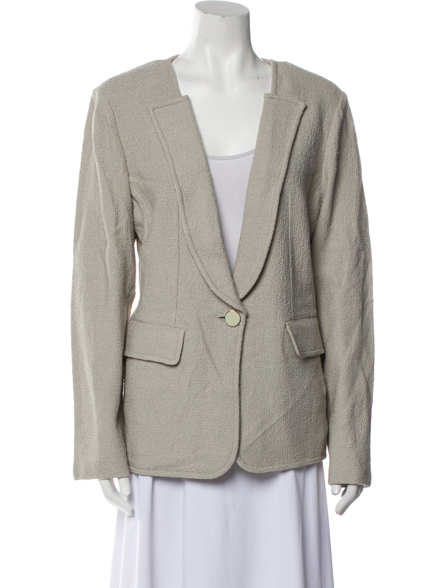 St. John Wool Tweed Pattern Blazer