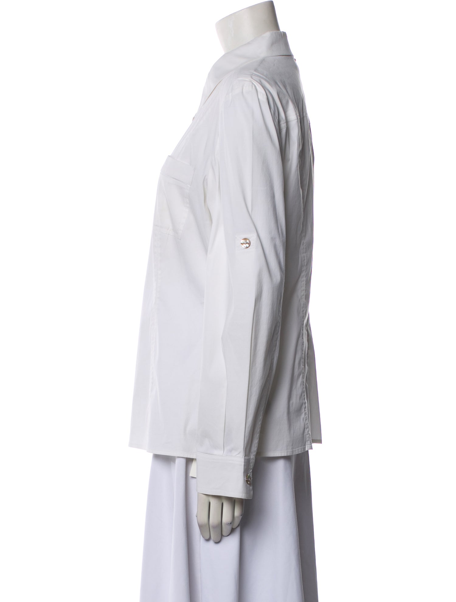 St. John Long Sleeve Button-Up Top