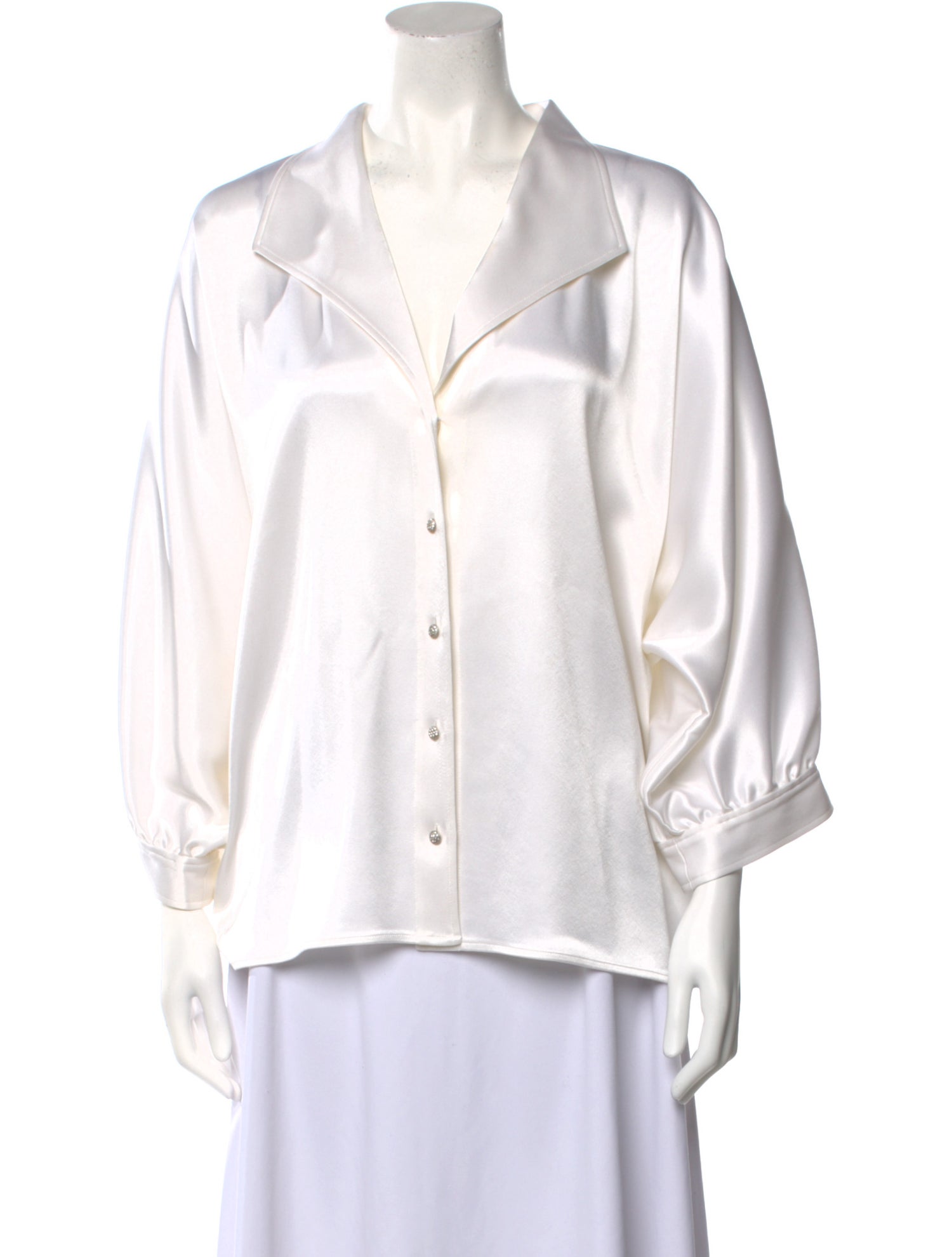 St. John Long Sleeve Button-Up Top