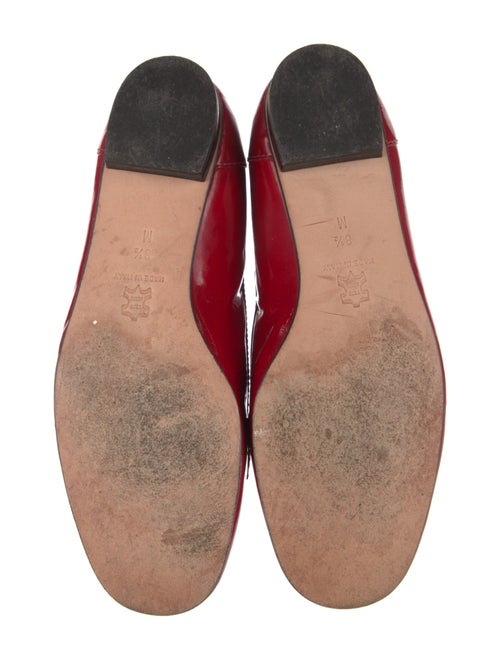 St. John Patent Leather Chain-Link Accents Loafers