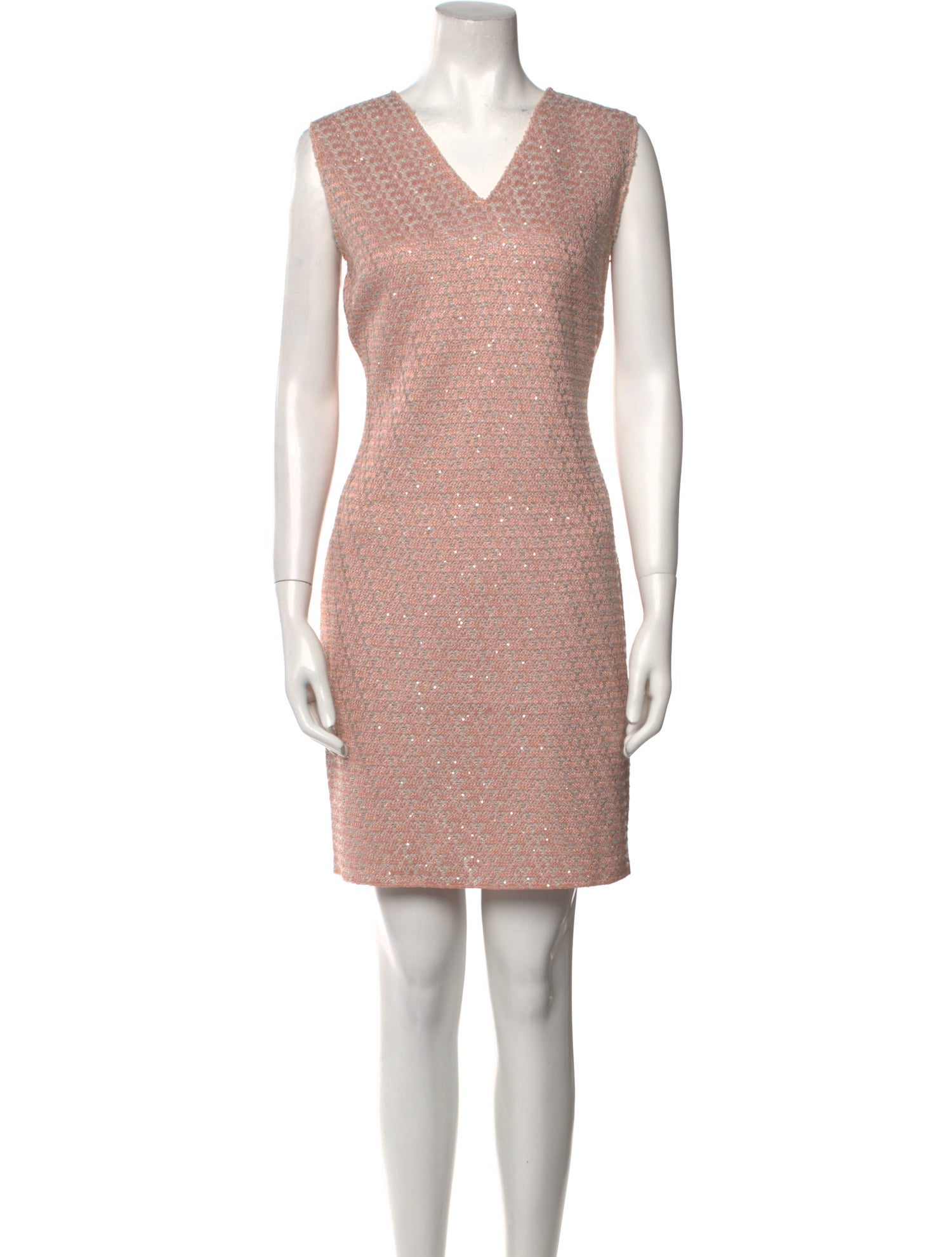 St. John V-Neck Mini Dress w/ Tags