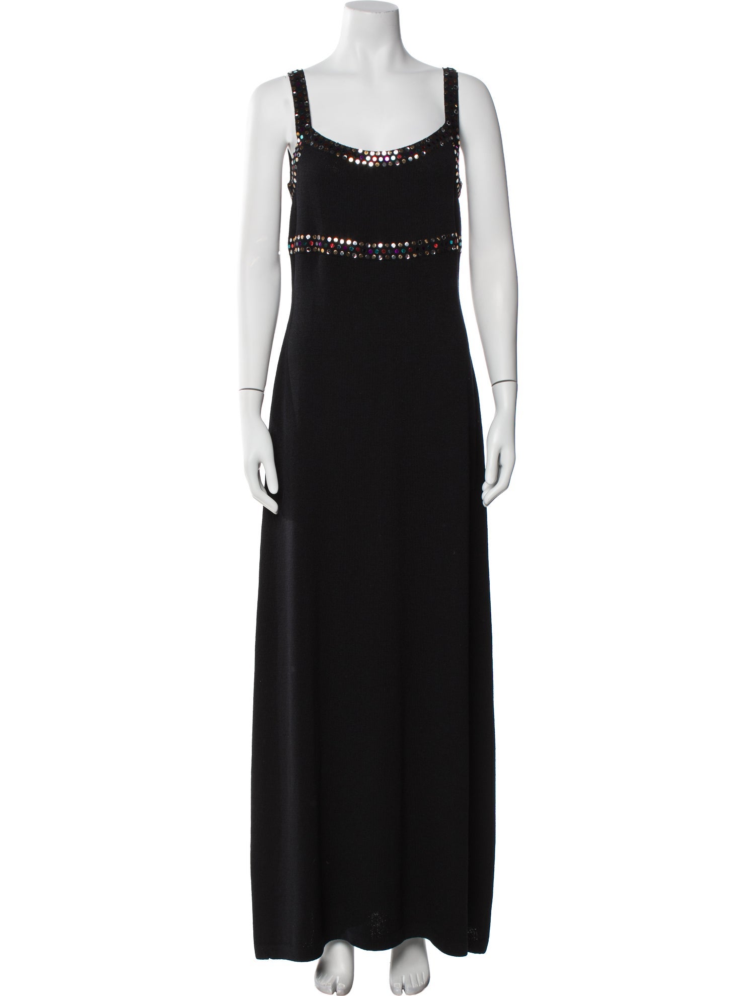 St. John Scoop Neck Long Dress