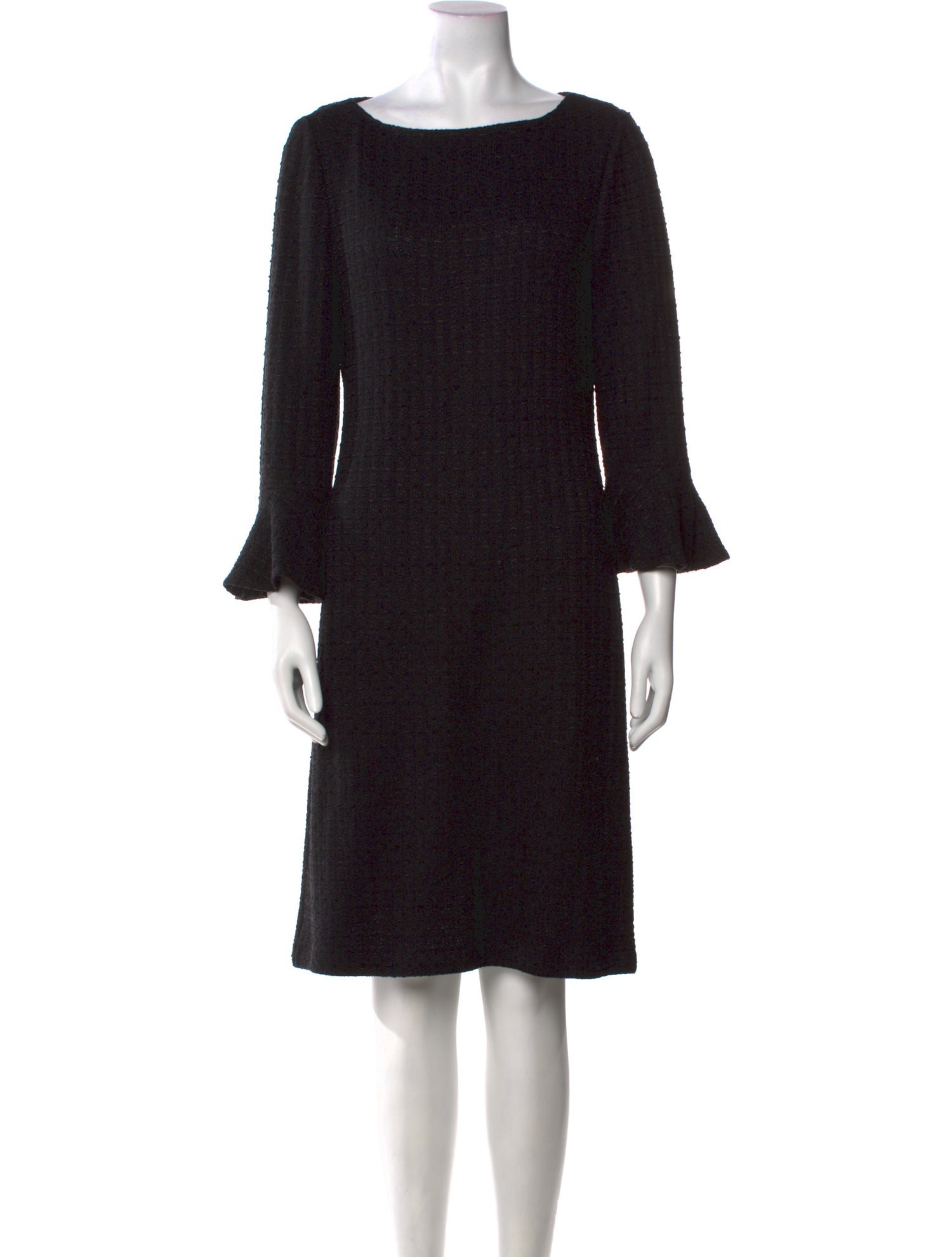 St. John Bateau Neckline Knee-Length Dress