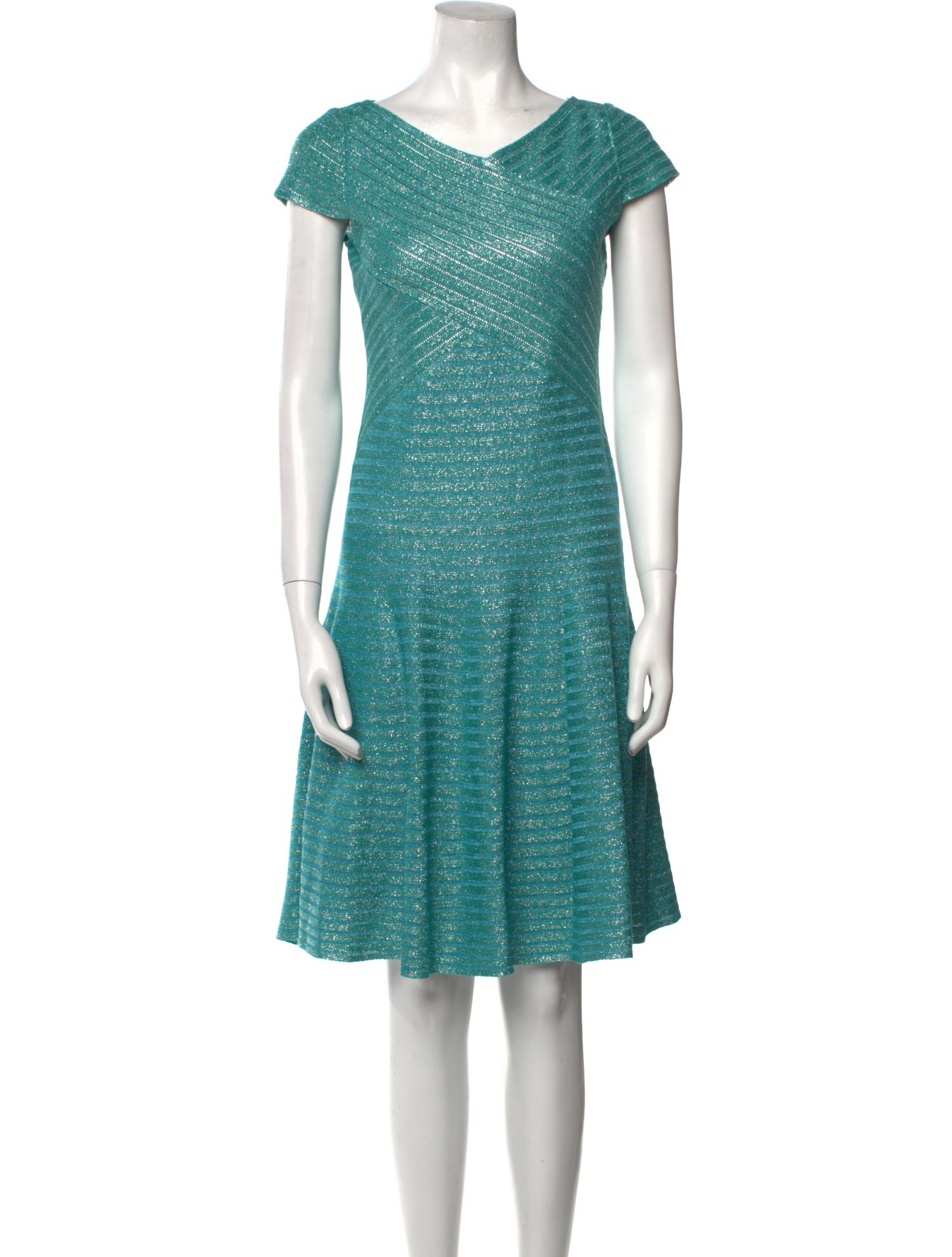 St. John V-Neck Mini Dress w/ Tags