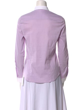 St. John Long Sleeve Button-Up Top