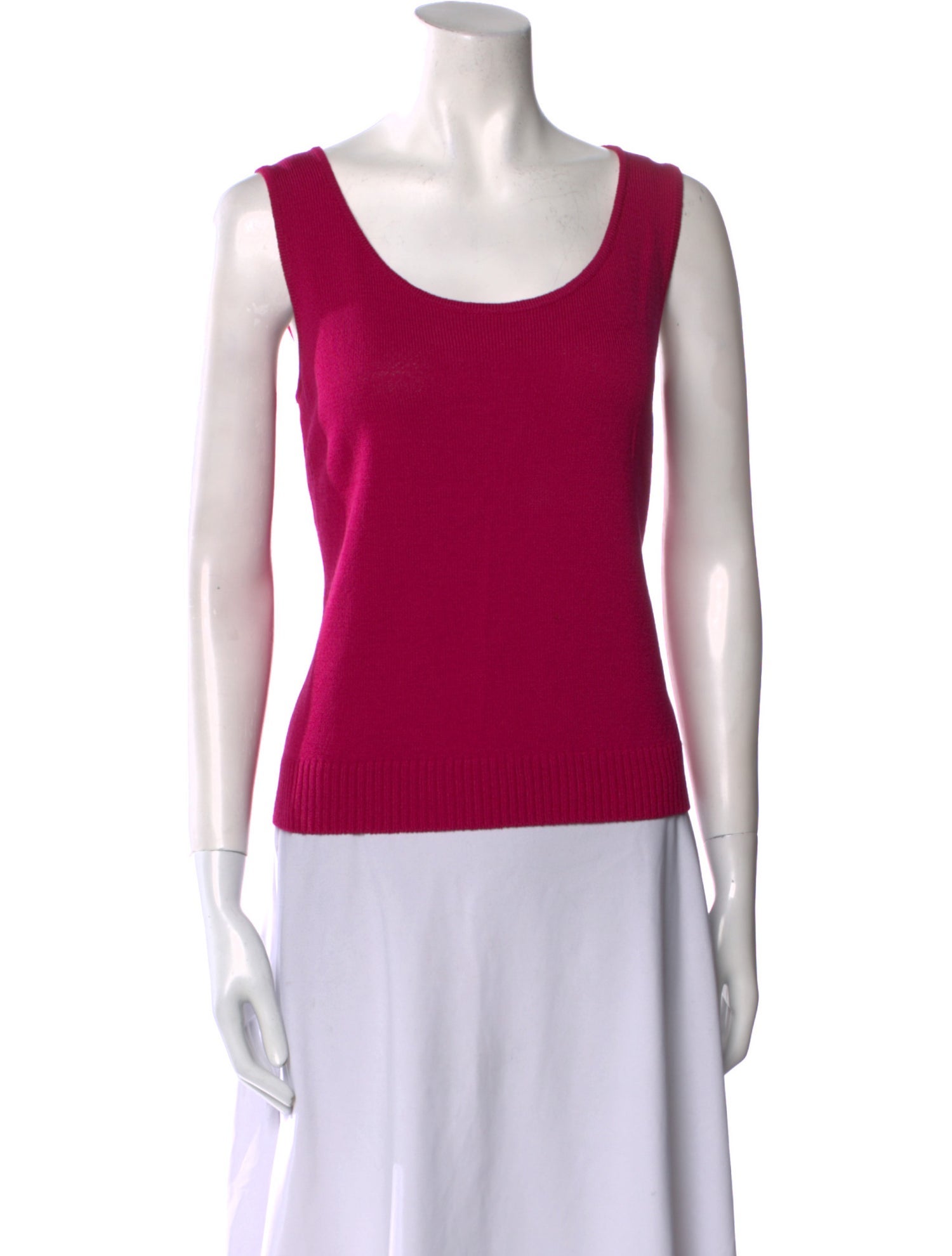St. John Wool Scoop Neck Top
