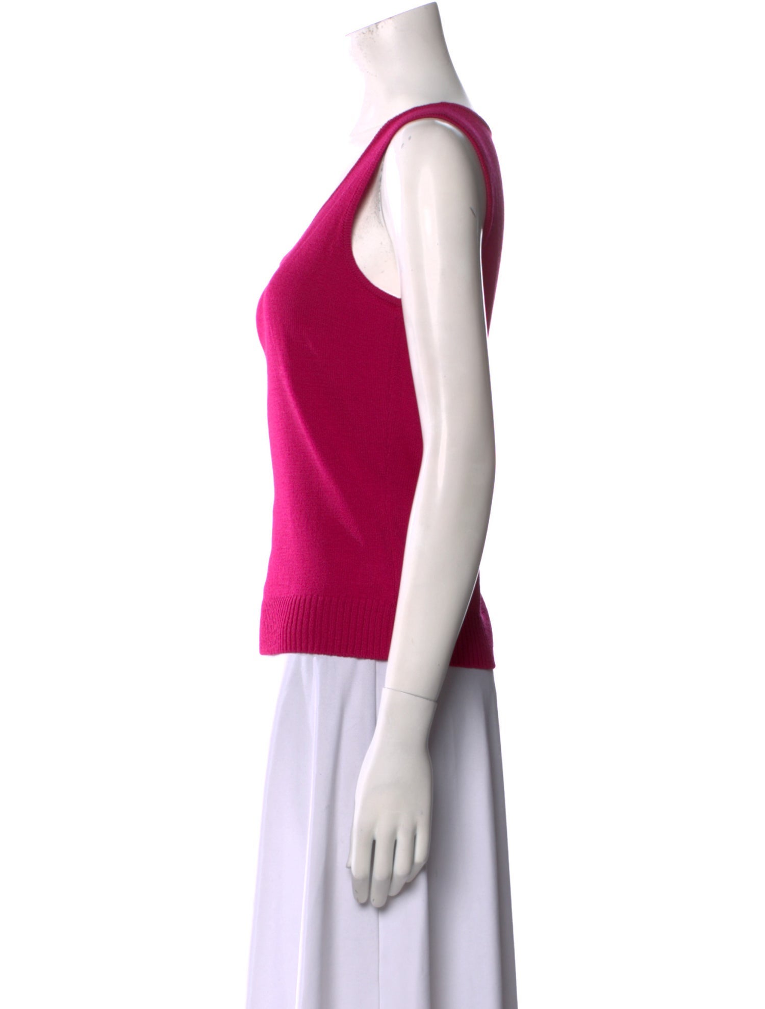 St. John Wool Scoop Neck Top