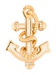 St. John Crystal & Enamel Anchor Pin Brooch