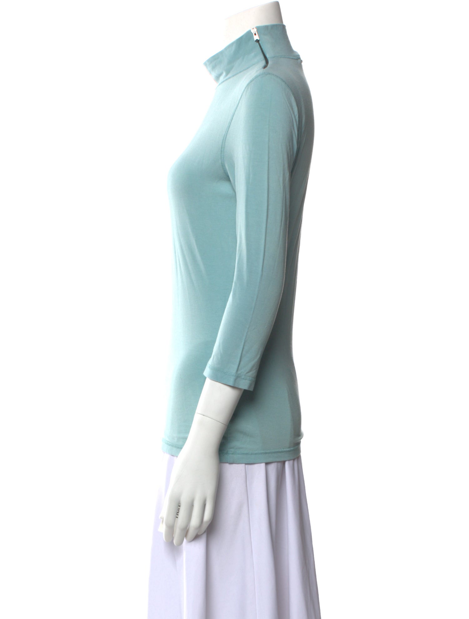 St. John Turtleneck Three-Quarter Sleeve Top