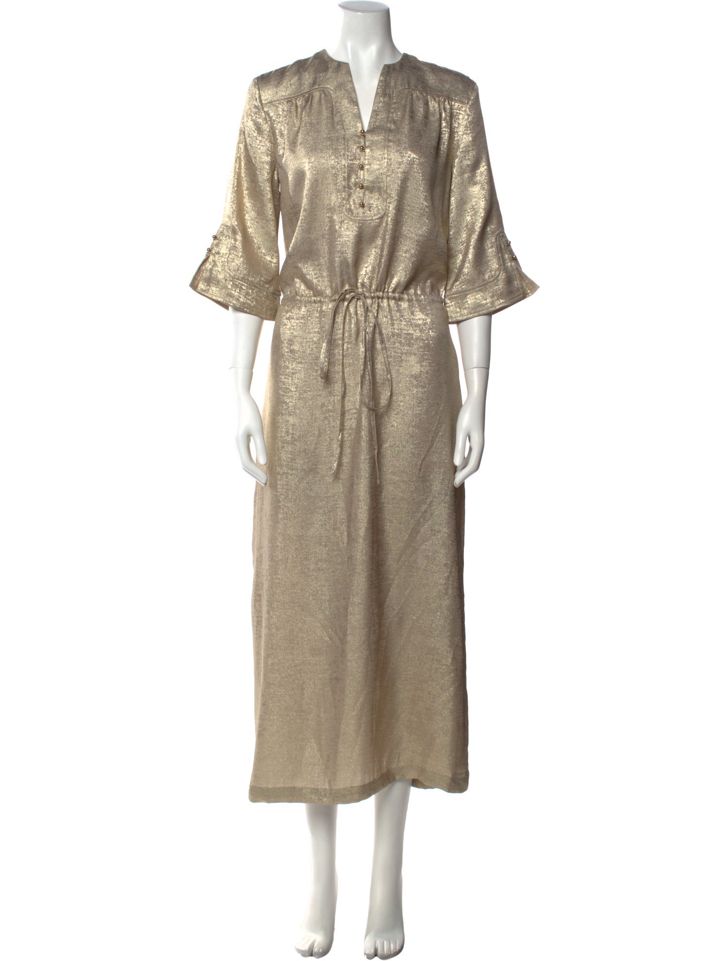 St. John V-Neck Long Dress