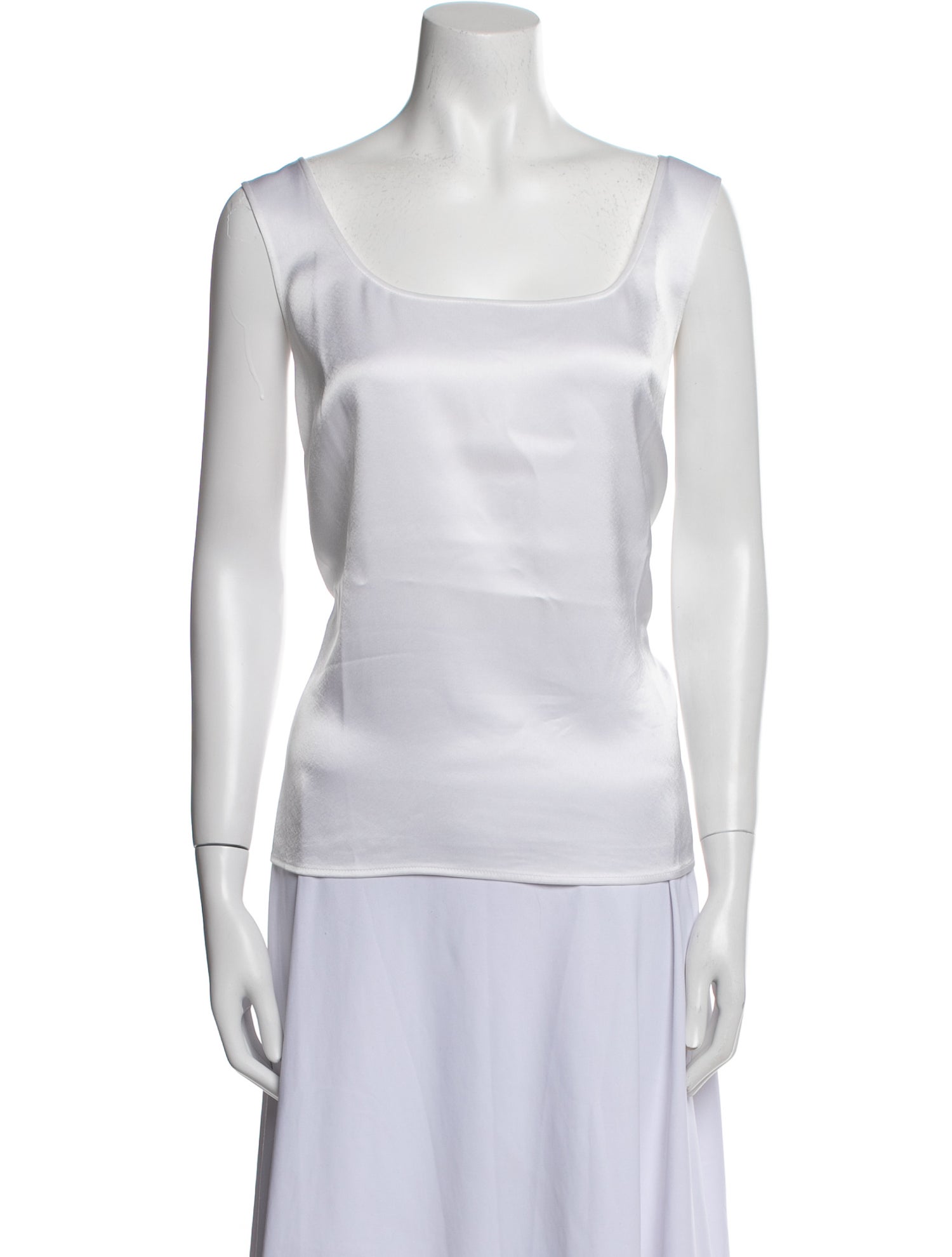 St. John Silk Square Neckline Top
