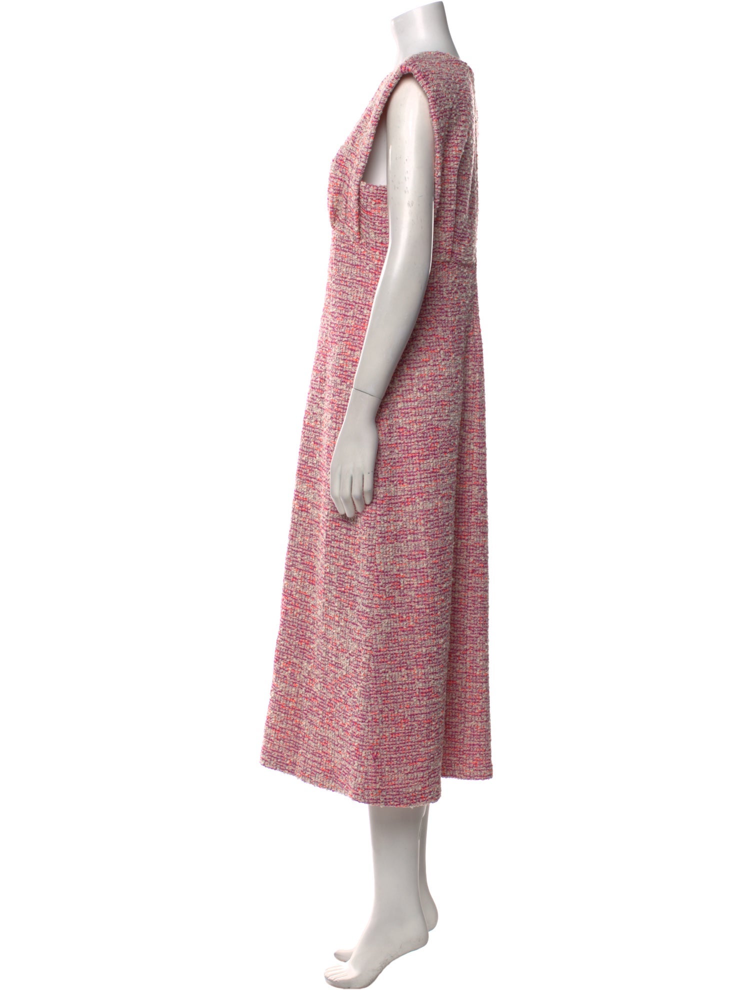 St. John Tweed Pattern Long Dress w/ Tags