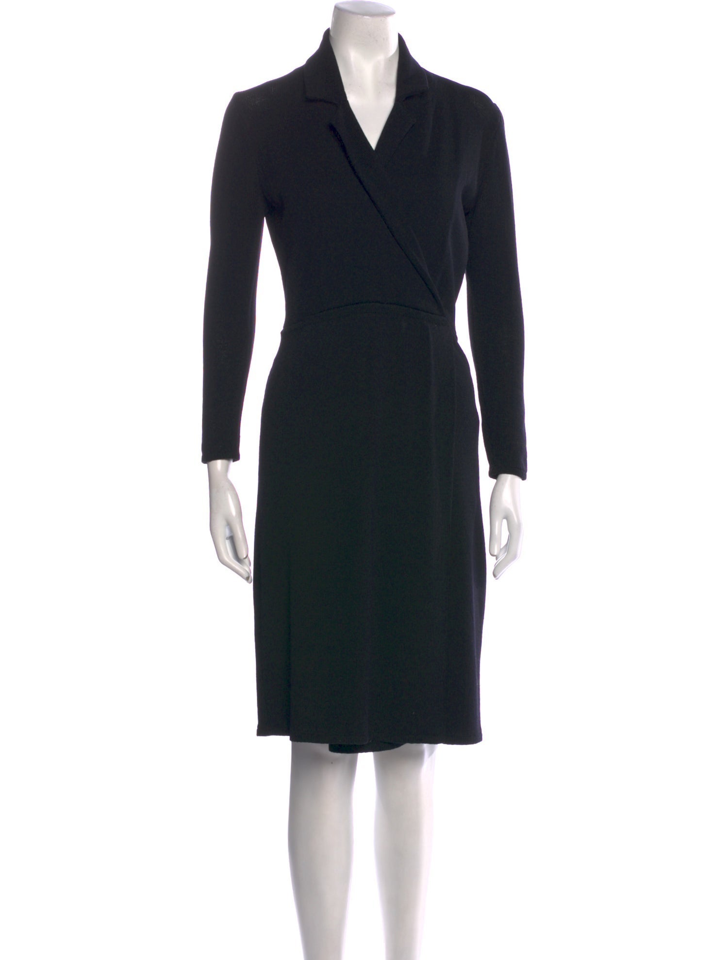 St. John V-Neck Knee-Length Dress