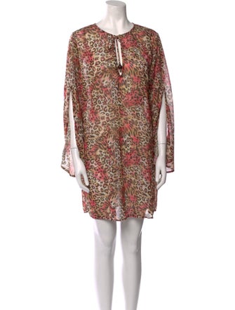 St. John Animal Print Mini Dress