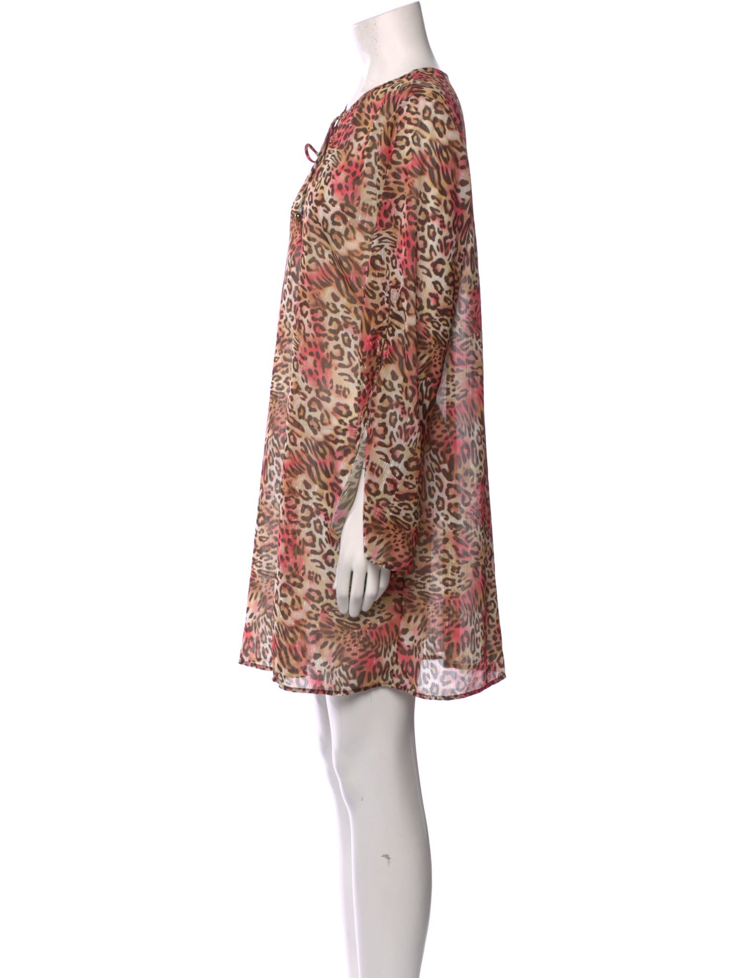 St. John Animal Print Mini Dress