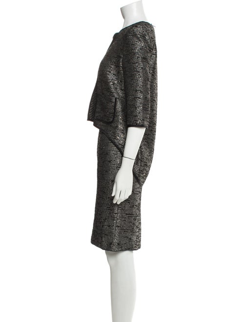 St. John Sequin Embellishments Dress Set