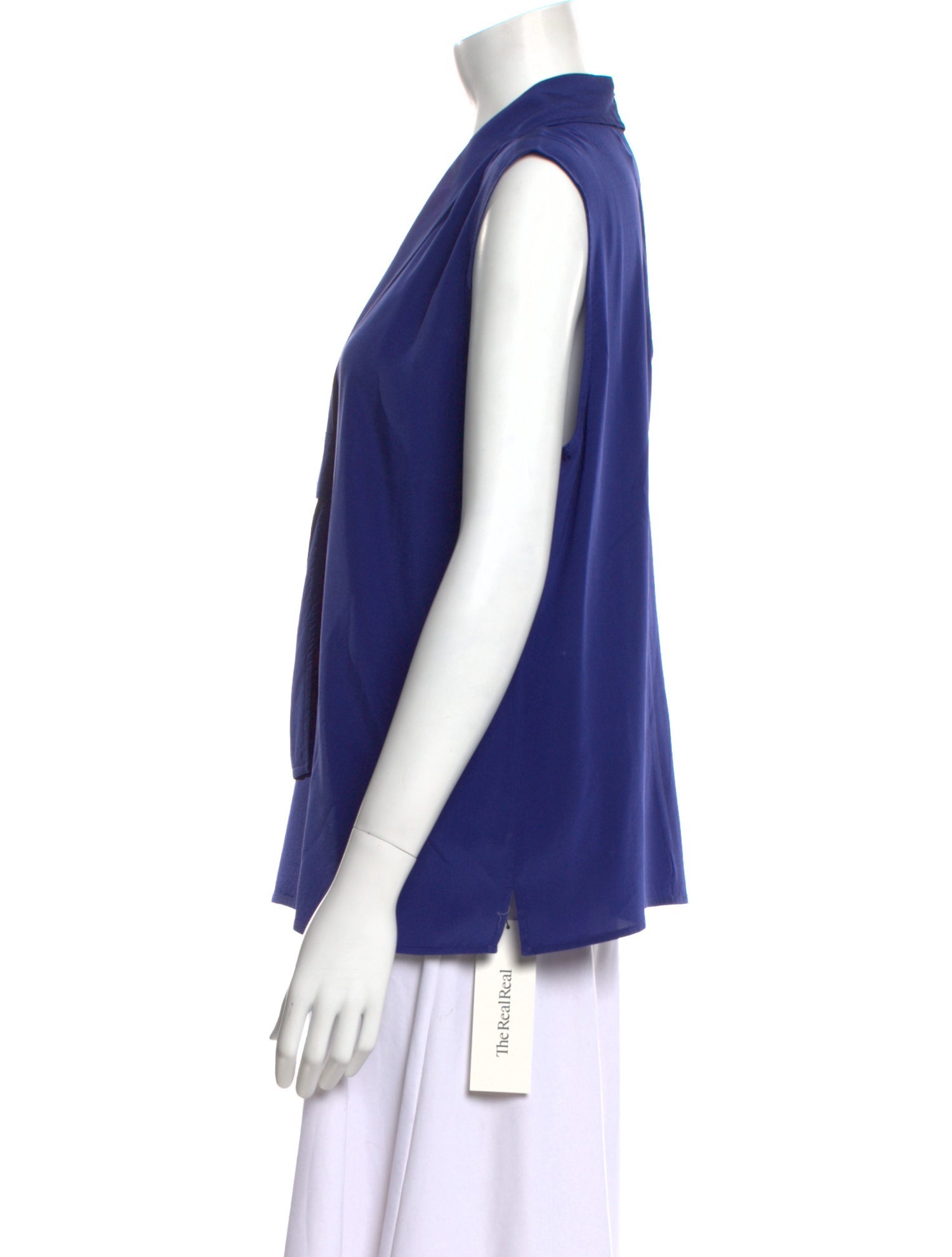 St. John Silk V-Neck Blouse