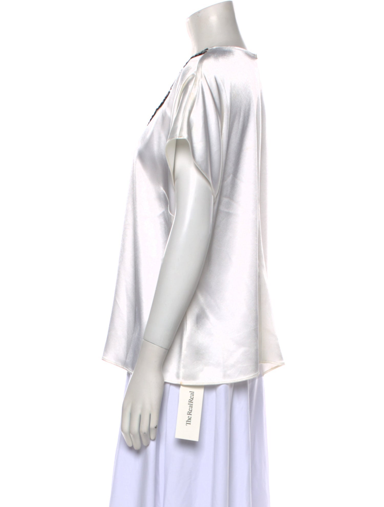 St. John Scoop Neck Short Sleeve T-Shirt