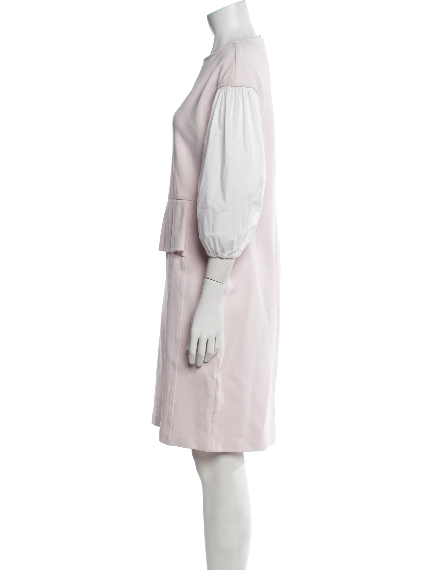St. John Bateau Neckline Knee-Length Dress