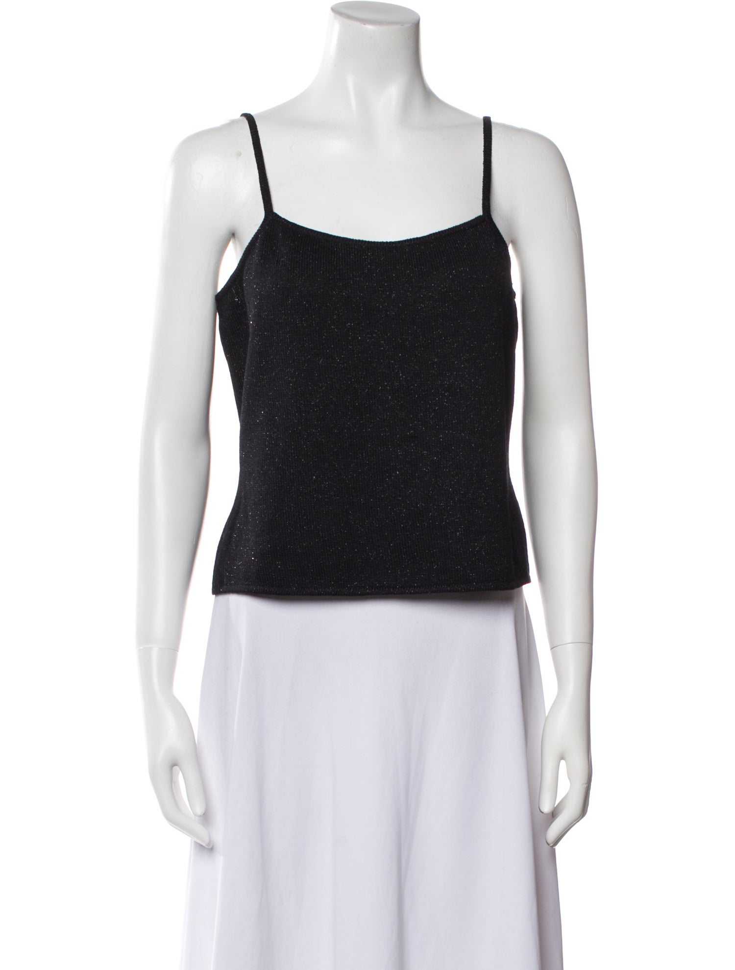St. John Square Neckline Sleeveless Top