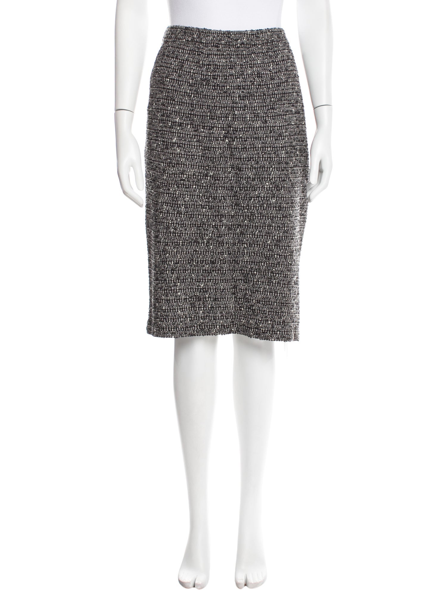 St. John Tweed Pattern Knee-Length Skirt
