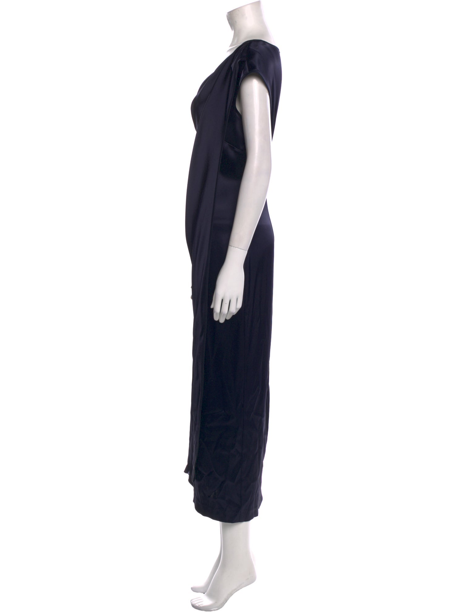 St. John Bateau Neckline Long Dress