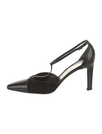 St. John Leather T-Strap Pumps