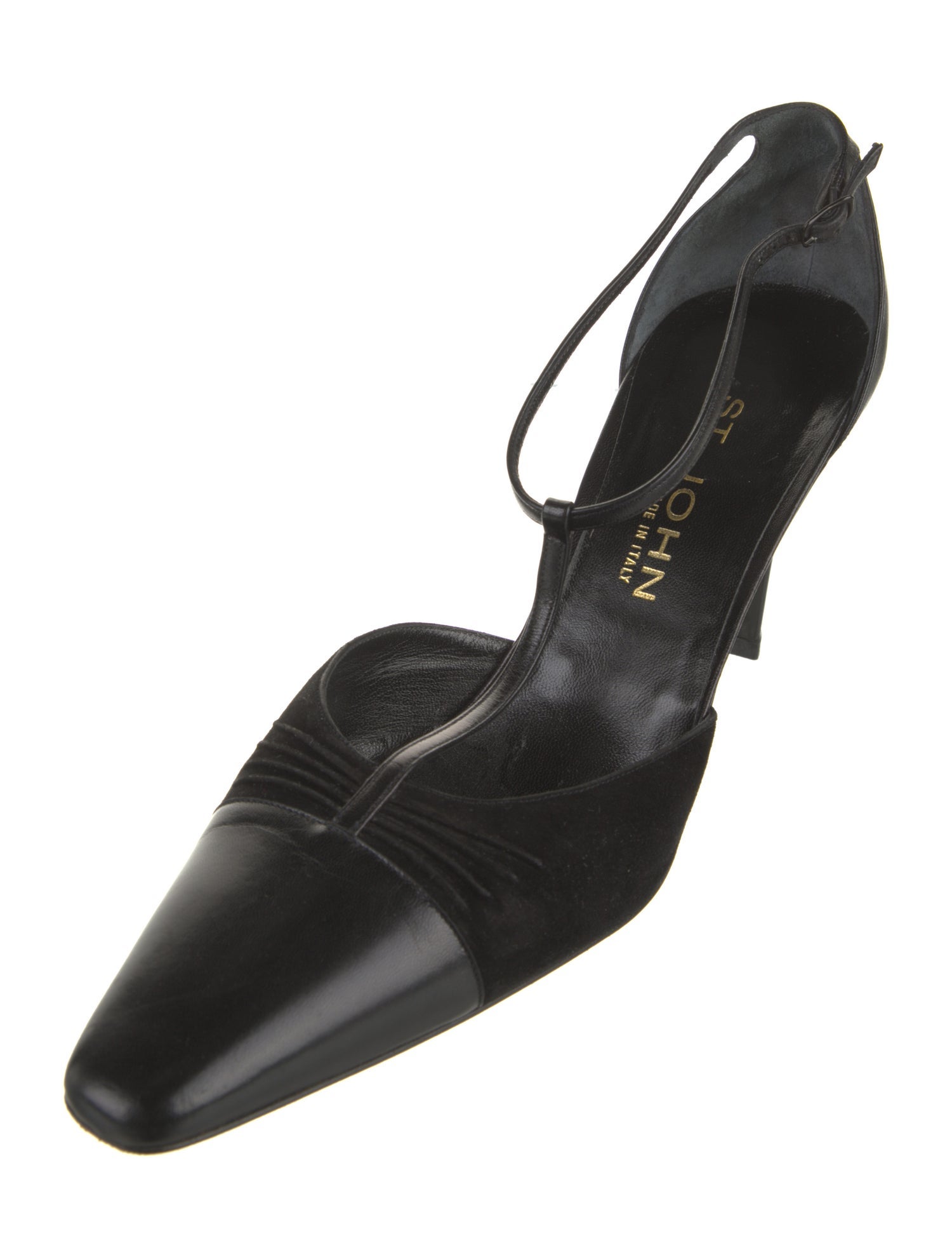 St. John Leather T-Strap Pumps