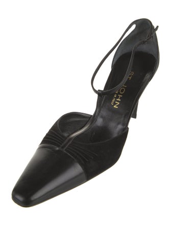 St. John Leather T-Strap Pumps