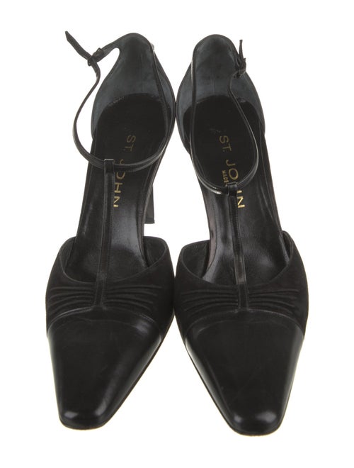 St. John Leather T-Strap Pumps