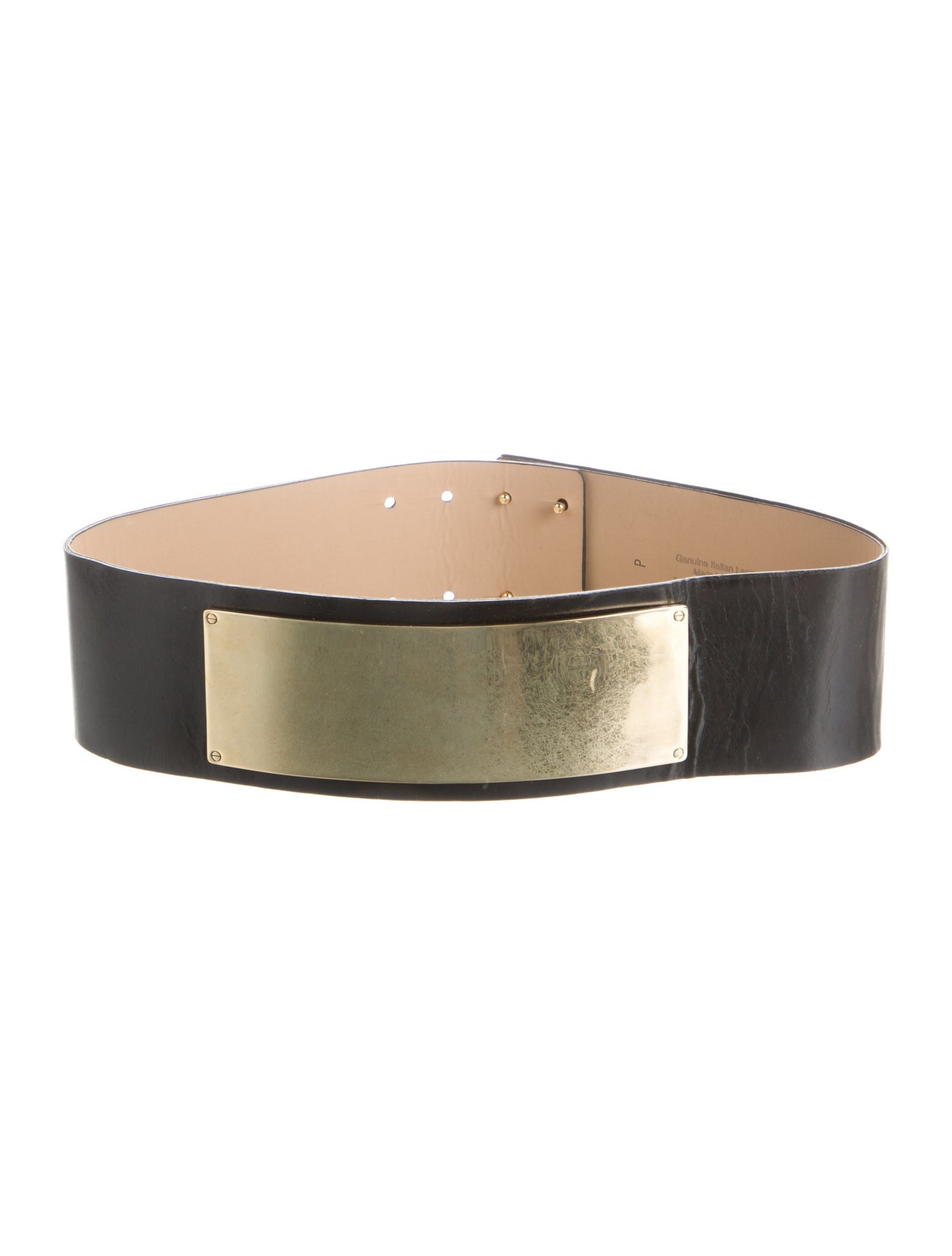 St. John Wide Leather Waist Belt