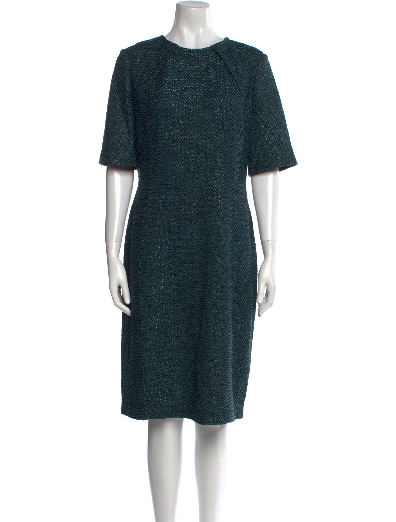 St. John Crew Neck Knee-Length Dress