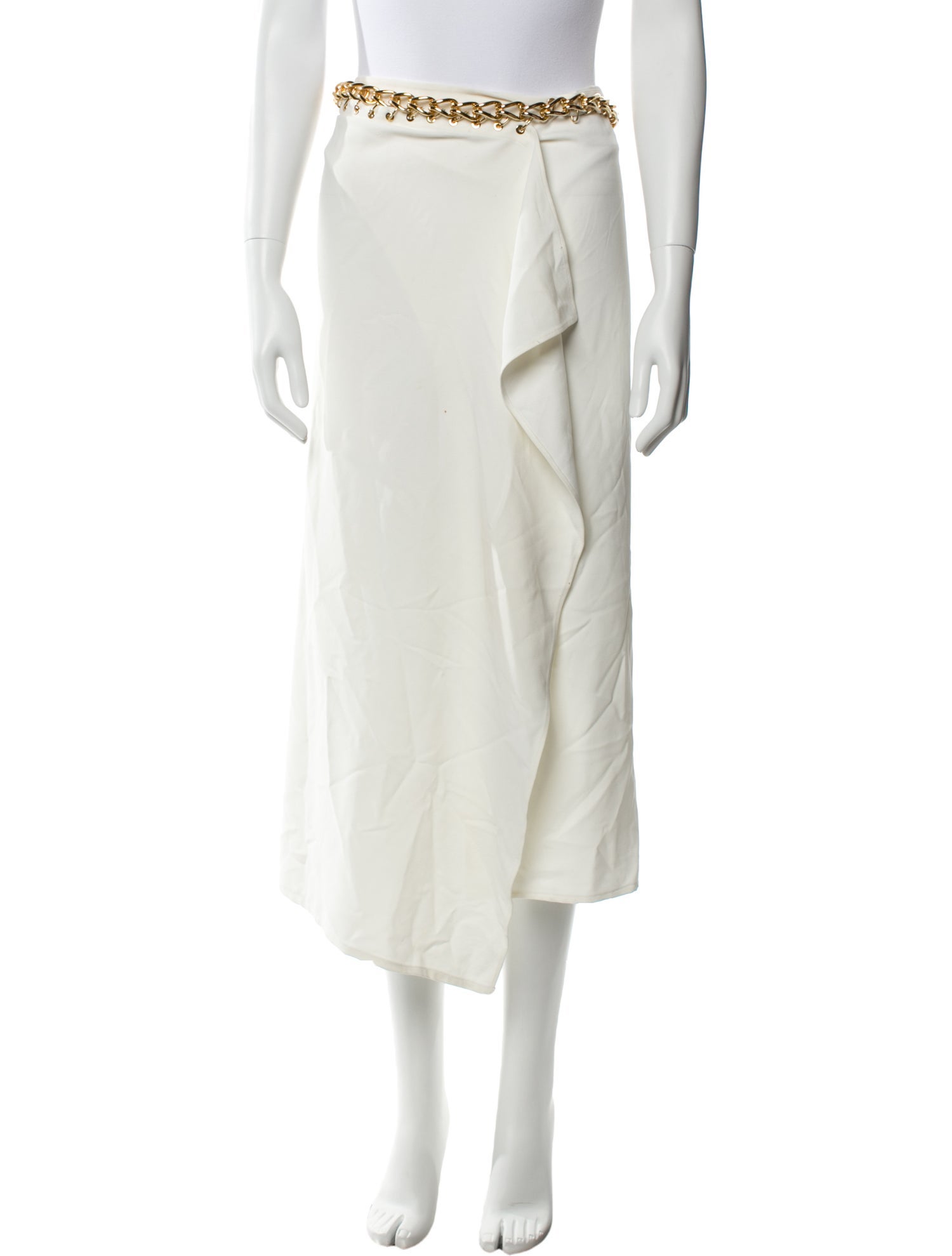 St. John Chain-Link Accents Midi Length Skirt