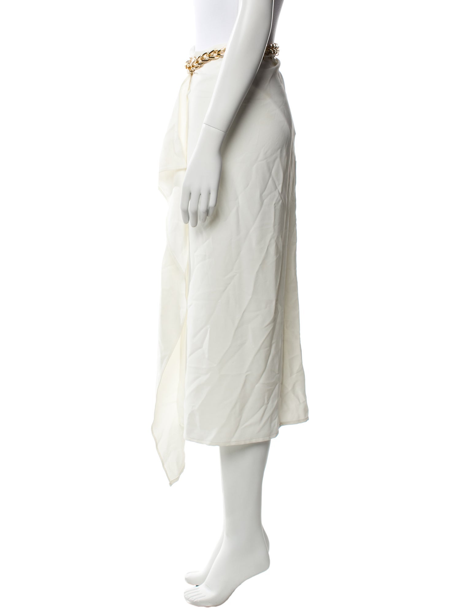 St. John Chain-Link Accents Midi Length Skirt