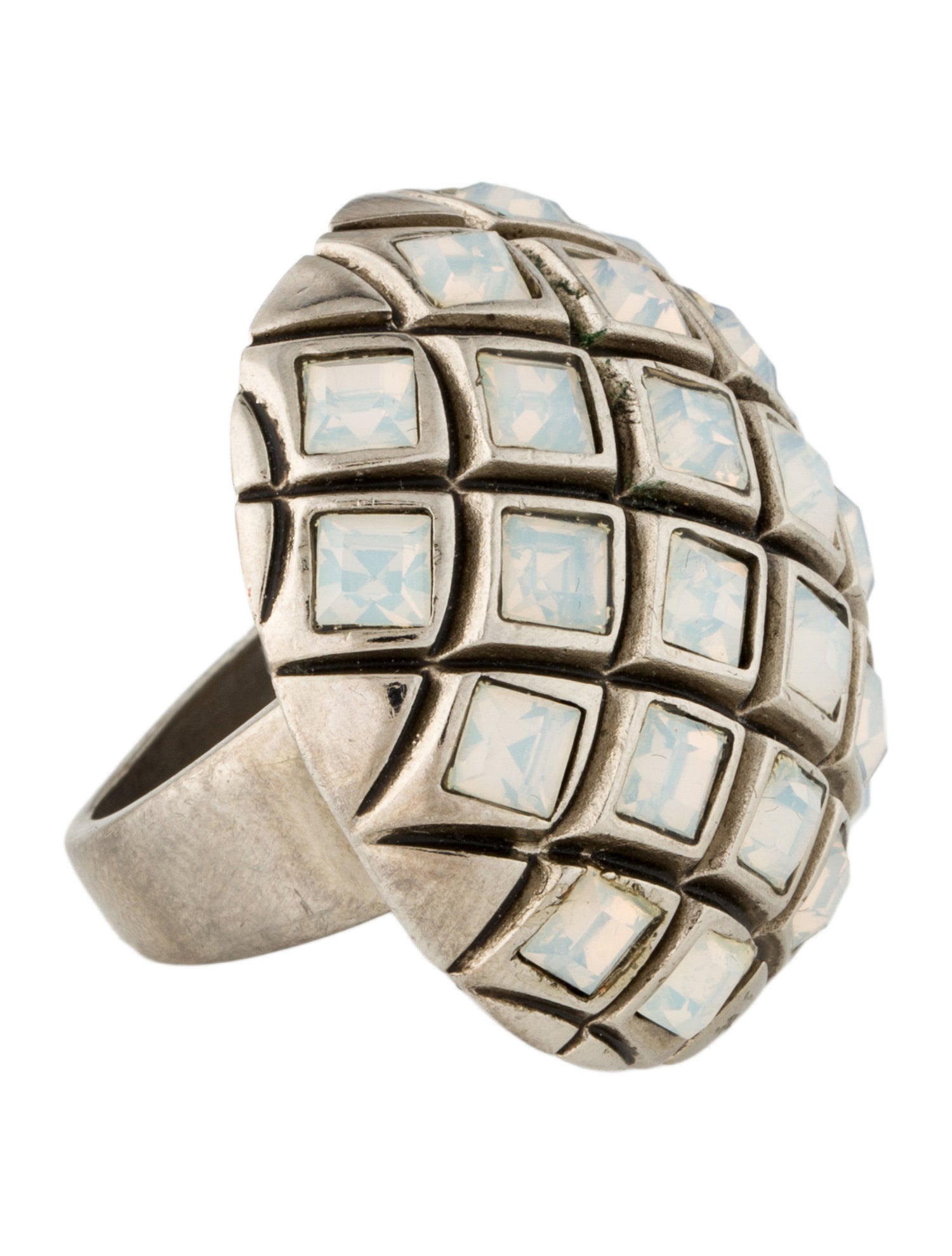 St. John Crystal Dome Cocktail Ring