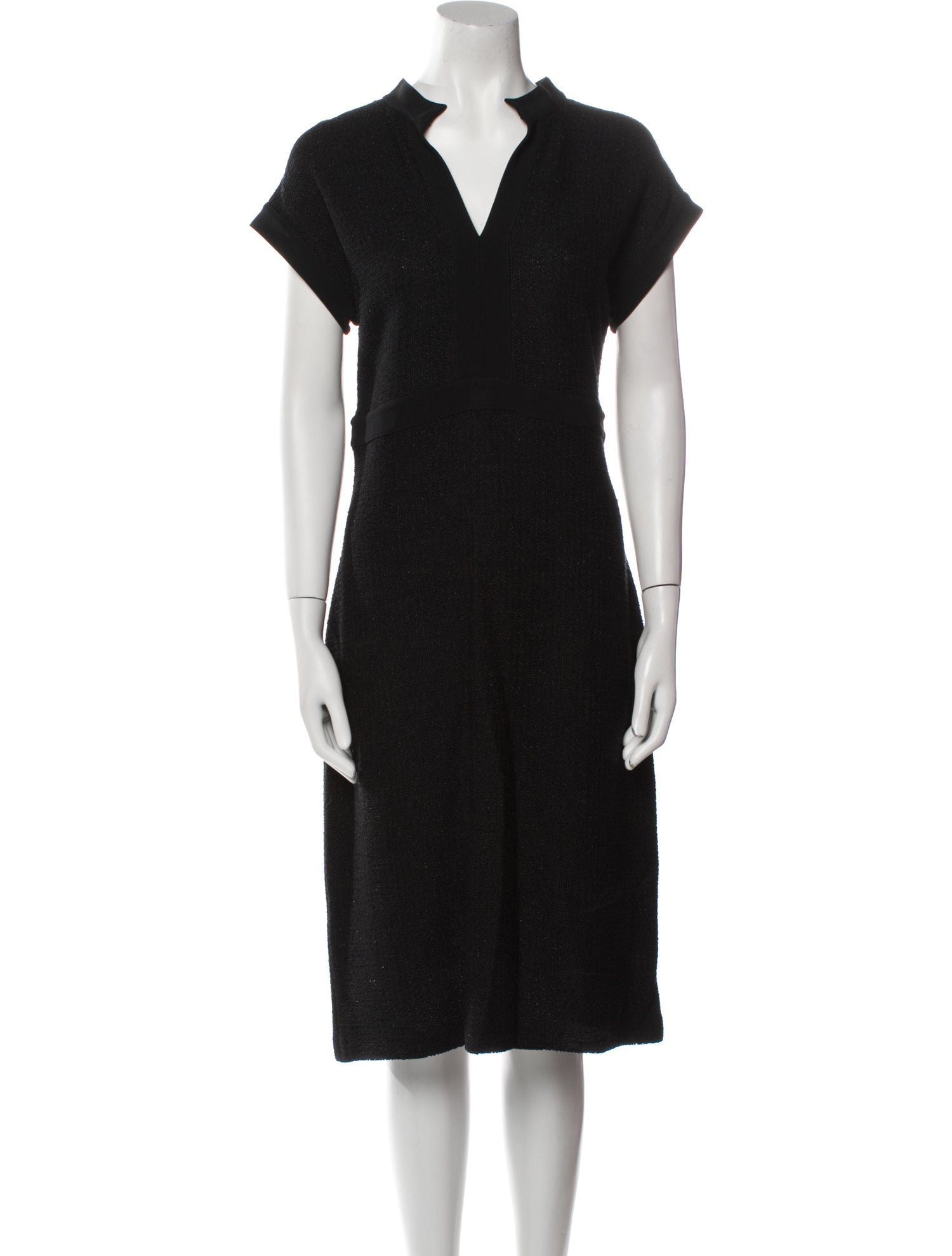 St. John V-Neck Midi Length Dress