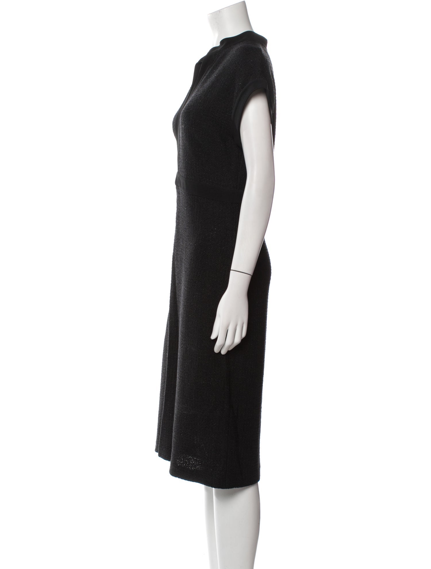 St. John V-Neck Midi Length Dress